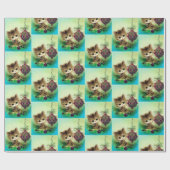 Dekkat-feestdag in de azijnretro cadeaupapier (Vlak)