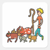 Dekkat Vierkante Sticker (Voorkant)