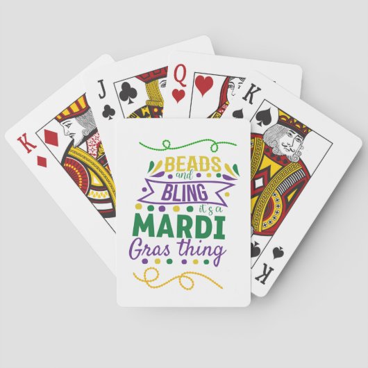 Dekken en lenen Het is een mardi gras ding Pokerkaarten (Achterkant)