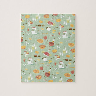 Dekken en taarten in de keuken legpuzzel