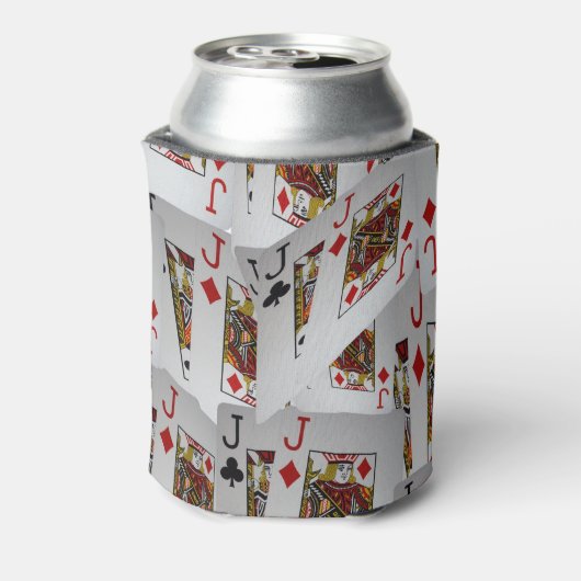 Dekken in een gelaagd patroon, stommerhouder blikjeskoeler (Blikje Achterkant)