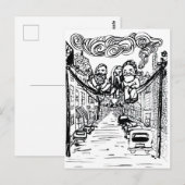 Dekken op een draad briefkaart (Voorkant / Achterkant)