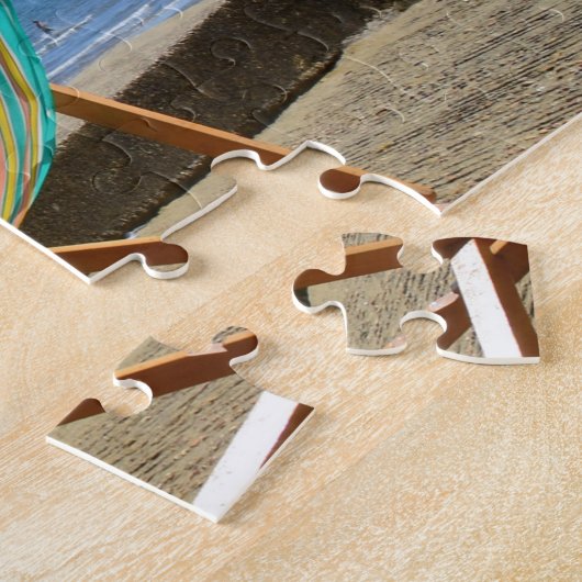 Dekken op een strand legpuzzel (Zijkant)