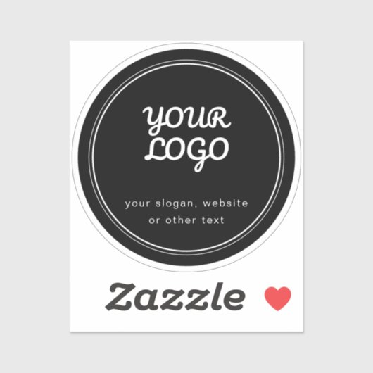 Dekkend of Transparant Uw Logo Stijlvol Bewerkbaar Sticker (Vel)