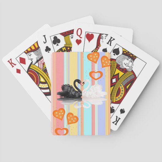 Dekkikkerriem met Oranje hartstekens afspelen Pokerkaarten (Achterkant)