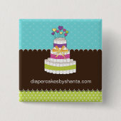 Dekking Adverteren Vierkante Button 5,1 Cm (Voorkant)