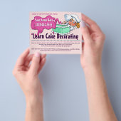 Dekking decoreren. Baken. Klassen. Lessen Flyer (Hand)