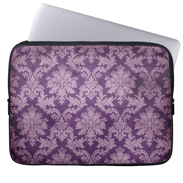 Dekking en Paarse modderdamplaptophoes Laptop Sleeve (Voorkant)