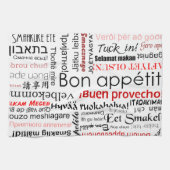 Dekking in andere talen - rood theedoek (Horizontaal)