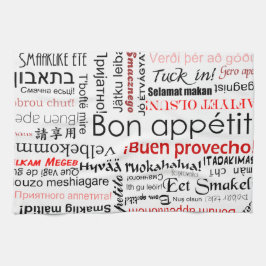 Dekking in andere talen - rood theedoek