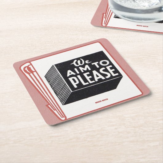 dekking in het matchbook We streven ernaar Kartonnen Onderzetters (Schuin)