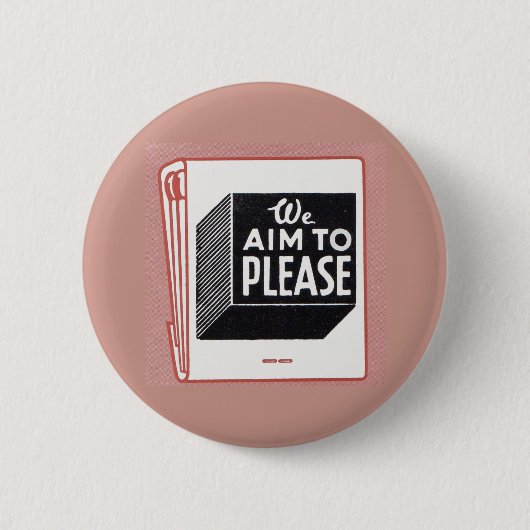 dekking in het matchbook We streven ernaar Ronde Button 5,7 Cm (Voorkant)