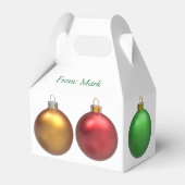 Dekking met kerstcadeau, vakantieverpakking bedankdoosjes (Achterkant)