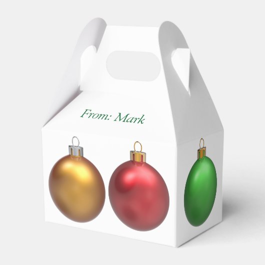 Dekking met kerstcadeau, vakantieverpakking bedankdoosjes (Achterkant)