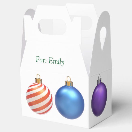 Dekking met kerstcadeau, vakantieverpakking bedankdoosjes (Geopend)