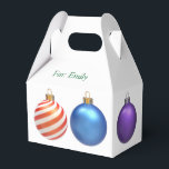 Dekking met kerstcadeau, vakantieverpakking bedankdoosjes<br><div class="desc">Sparen het het verpakken document en gebruik in plaats daarvan deze kleine cadeaudoos. Pas het met JOUW NAAM en de NAAM van de ONTVANGER aan.</div>