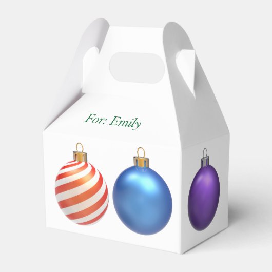 Dekking met kerstcadeau, vakantieverpakking bedankdoosjes (Voorkant Zijde)