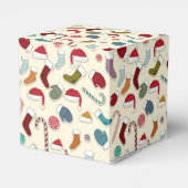 Dekking met kerstcadeau, vakantieverpakking bedankdoosjes (Achterkant)