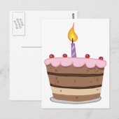 Dekking op de dag van de geboorte met één kaarslic briefkaart (Voorkant / Achterkant)