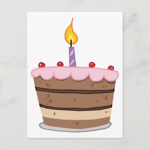 Dekking op de dag van de geboorte met één kaarssla briefkaart