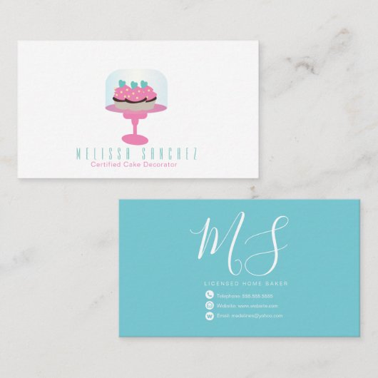 Dekking van bakkerij visitekaartje (Voorkant / Achterkant)