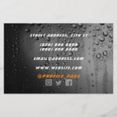 Dekking van de metalen afwasdroger van de auto flyer (Achterkant)