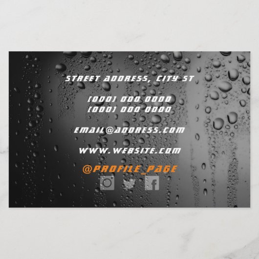 Dekking van de metalen afwasdroger van de auto flyer (Achterkant)