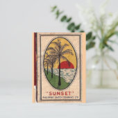 dekking van filippijnse matchbook circa 1940 briefkaart (Staand voorkant)