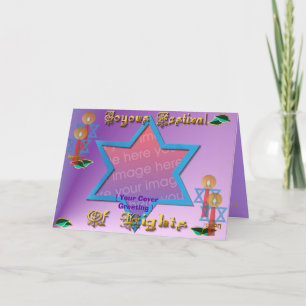 [dekkingsafbeelding], *Hanukkah Kaart, [Uw Hoesje Feestdagen Kaart
