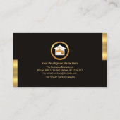 Dekkingslek Goud Loodgietersmotif Visitekaartje (Achterkant)