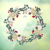 Dekklep voor droog en helder kerstdecor voor kanto raamsticker (Vel 3)