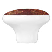 Dekkleurt donkerrood Geel Keramische Knop (Zijkant)