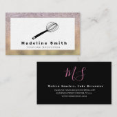 Dekkookplaat Logo Faux Gold Sparkle Visitekaartje (Voorkant / Achterkant)