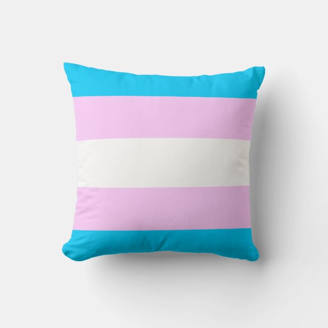 Dekkussen van de vlag van de Transgender-pride Kussen (Voorkant)