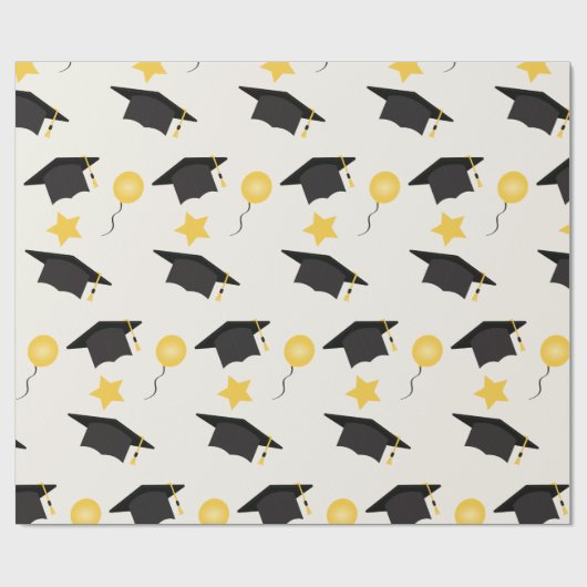 Deklaag Patroonballonnen met grijze munt Cadeaupapier (Vlak)