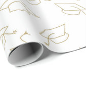 Deklaag White Gold Metallic Cadeaupapier (Rol Hoek)