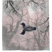 Deklaag Zwart-wit op een meer roze Douchegordijn (Voorkant)