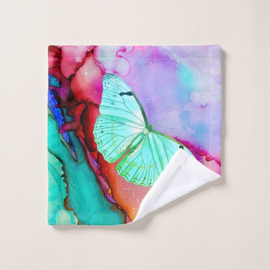  deklet van de bilvlinder bad handdoek (Wasdoekje)