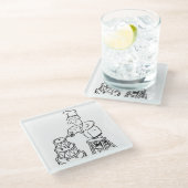 Dekmaker Decoratieve reukzak Glazen Onderzetter (Schuin)