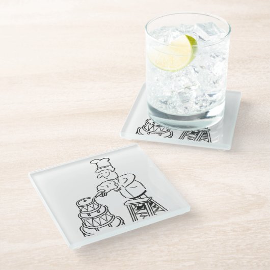 Dekmaker Decoratieve reukzak Glazen Onderzetter (Schuin)