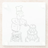 Dekmaker Decoratieve reukzak Glazen Onderzetter (Achterkant)