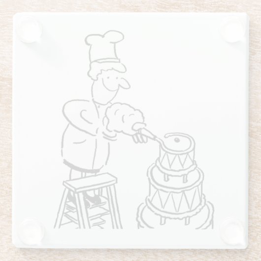 Dekmaker Decoratieve reukzak Glazen Onderzetter (Achterkant)