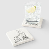 Dekmaker Decoratieve reukzak Stenen Onderzetter (Zijkant)