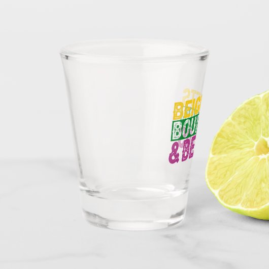 Deknetten en Bourbon Funny Mardi Gras Gift Shot Glas (Links)