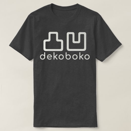 Dekoboko Japans voor onevenrough, Kanji, Japan T-shirt (Design voorkant)