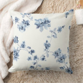 Dekokissen mit blauem Blumen-Print Kussen (Deken)