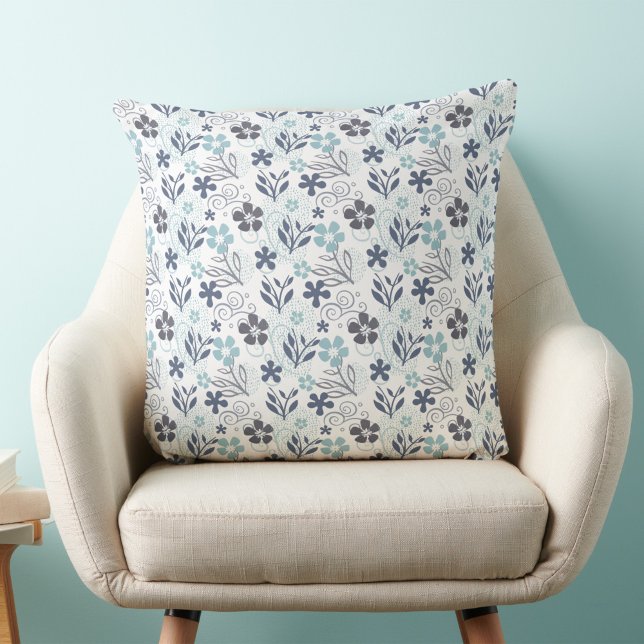 Dekokissen mit floralem Muster Kussen (floral throw pillow)