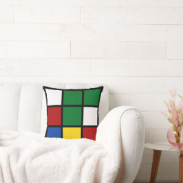 Dekokissen "Quadro" Grün & Blau Kussen