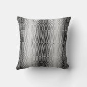 Dekokissen - Wavy Black and White Kussen (Achterkant)