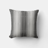 Dekokissen - Wavy Black and White Kussen (Voorkant)